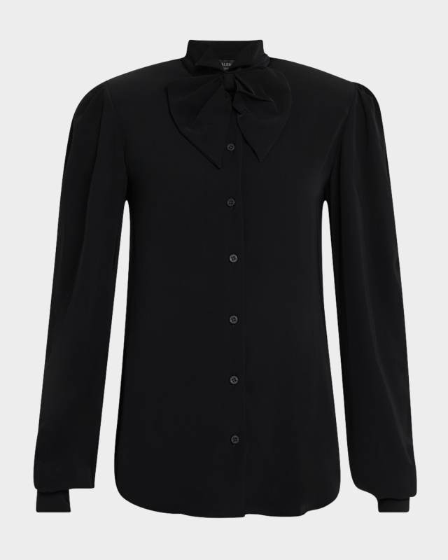 Bow Button Down Blouse